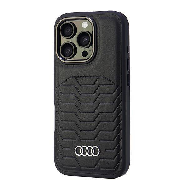Audi nakładka Synthetic Leather MagSafe do iPhone 16 Pro 6.3" czarna