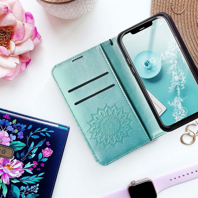 Kabura MEZZO Book do SAMSUNG S21 mandala zielony