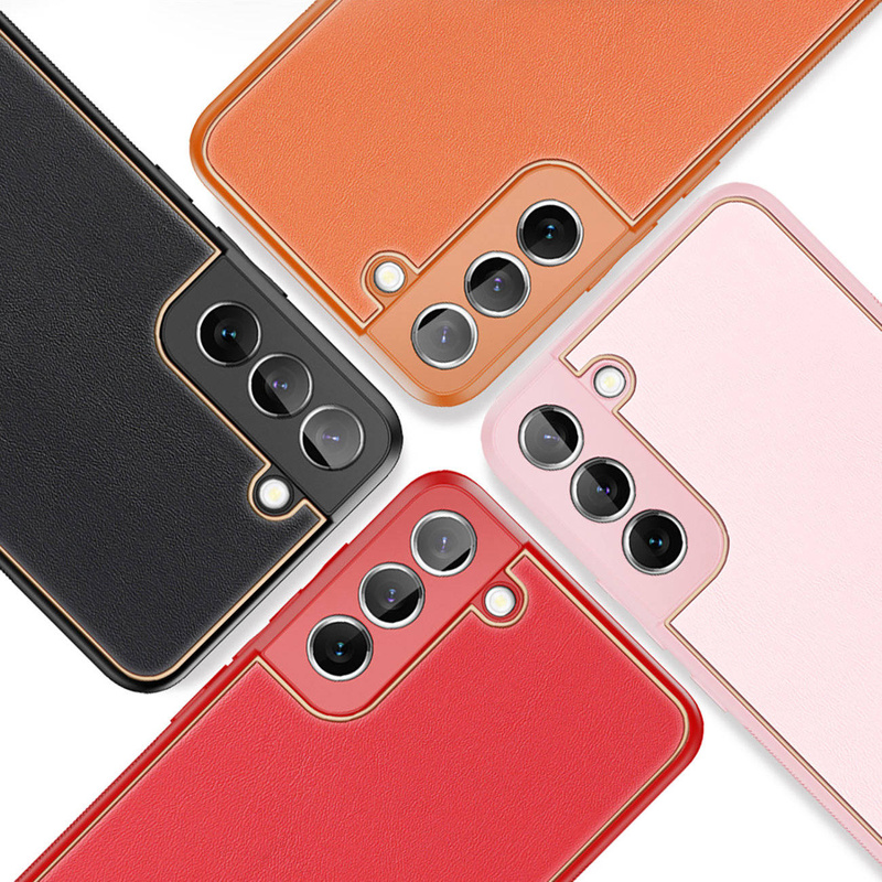 Dux Ducis Yolo elegante Hülle aus ökologischem Leder für Samsung Galaxy S22+ (S22 Plus) orange