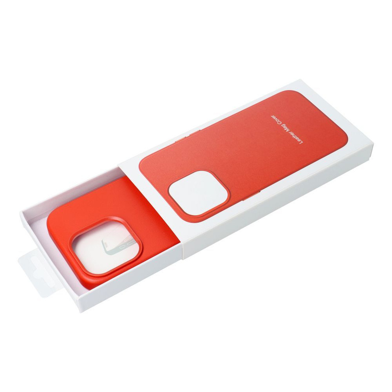 Futerał LEATHER MAG COVER kompatybilny z MagSafe do SAMSUNG S25 PLUS czerwony