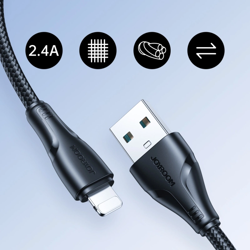Joyroom Kabel USB - Lightning 2.4A Surpass Series 3 m schwarz (S-UL012A11)