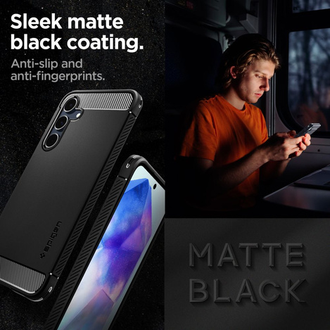 Etui SAMSUNG GALAXY A55 5G Spigen Rugged Armor Matte czarne