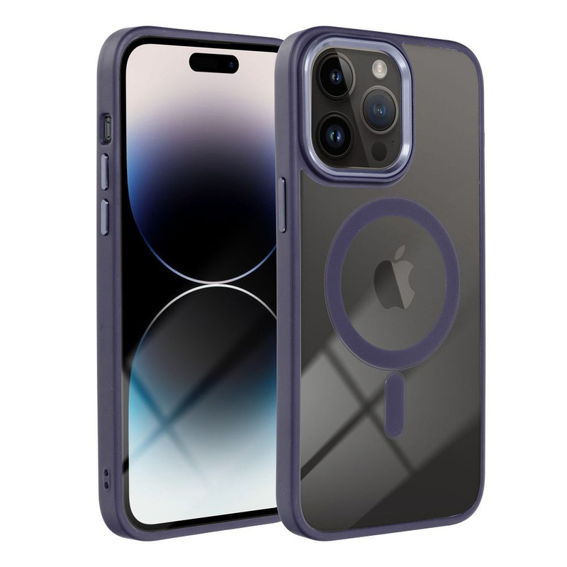 Futerał COLOR EDGE MAG COVER kompatybilny z MagSafe do IPHONE 16 fioletowy