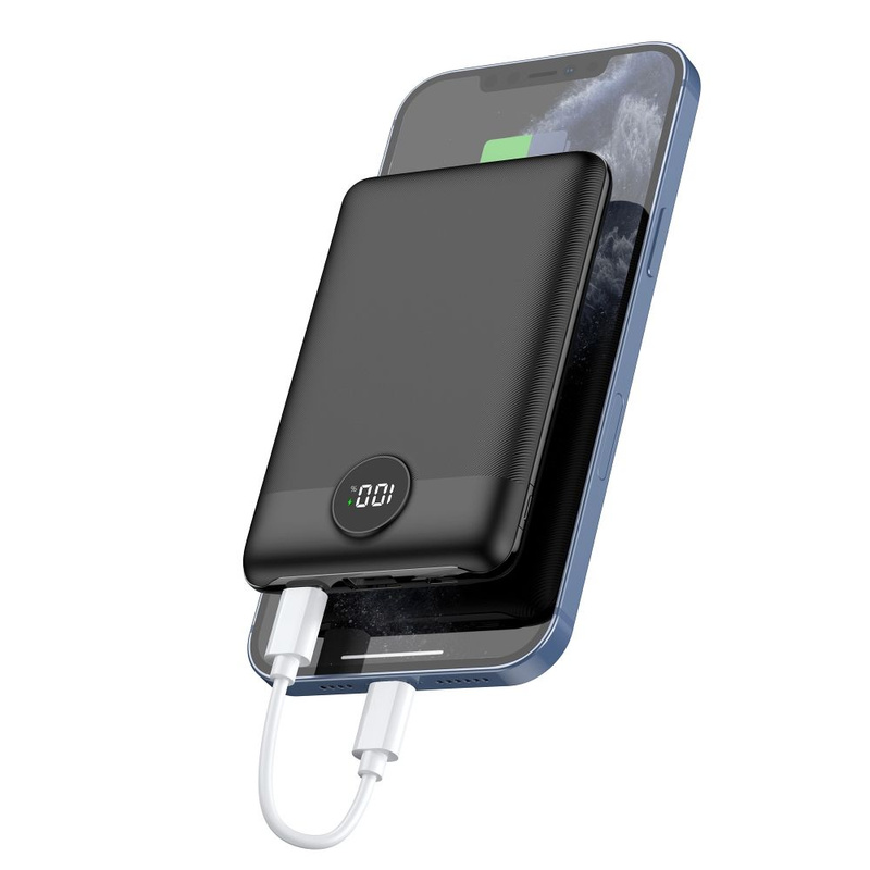 Bateria zewnętrzna (Powerbank) VEGER S11 - 10 000mAh LCD Quick Charge PD 22,5W czarny (W1140)