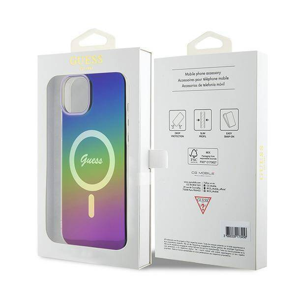 Guess IML Iridescent MagSafe - Etui iPhone 15 (kolorowy)