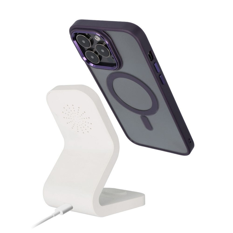 Futerał COLOR EDGE MAG COVER kompatybilny z MagSafe do IPHONE 16 Pro fioletowy