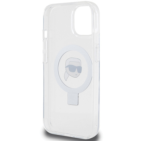 Karl Lagerfeld KLHMP15SHMRSKHH iPhone 15 6.1&quot; white/white hardcase Ring Stand Karl Head MagSafe