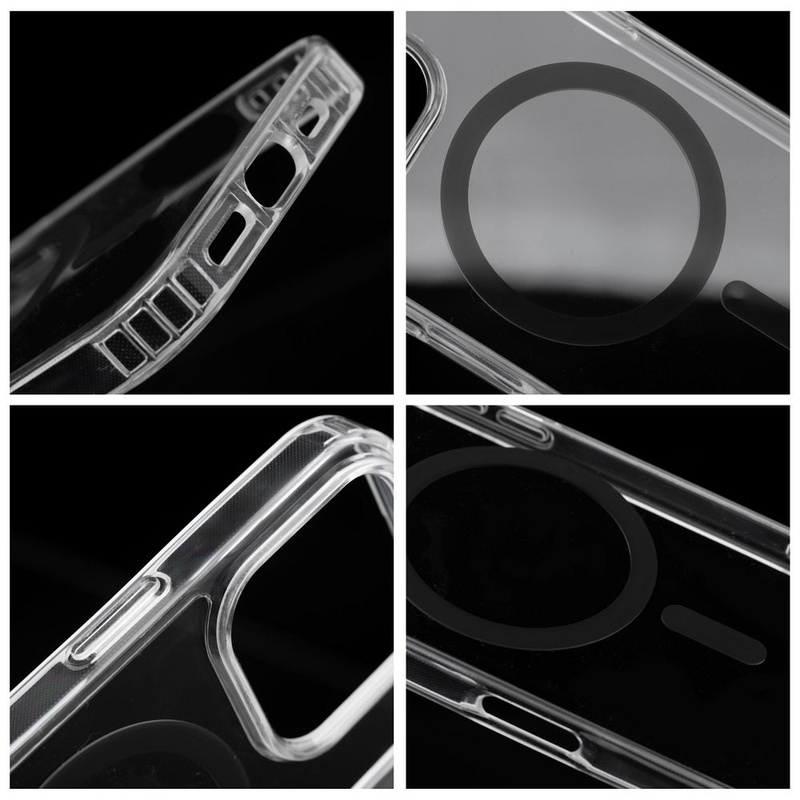 Drop Glue Colorful Ring Mag Cover kompatybilny z MagSafe pasuje do IPHONE 12 PRO MAX czarny