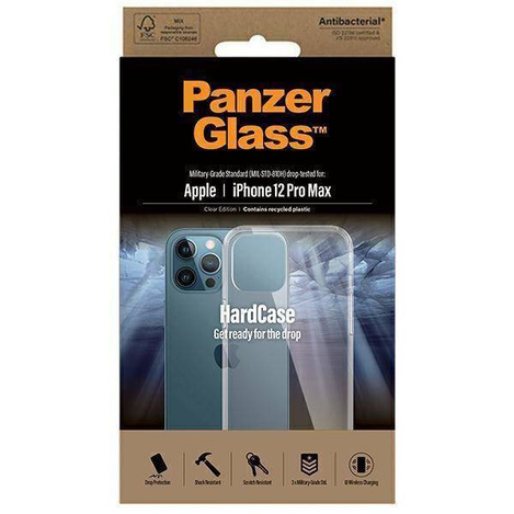 Case IPHONE 12 PRO MAX PanzerGlass ClearCase Antibacterial Military (0425) Grade Clear