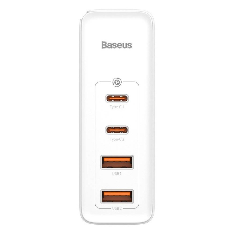 Baseus GaN2 Pro szybka ładowarka sieciowa 100W USB / USB Typ C Quick Charge 4+ Power Delivery biały (CCGAN2P-L02)