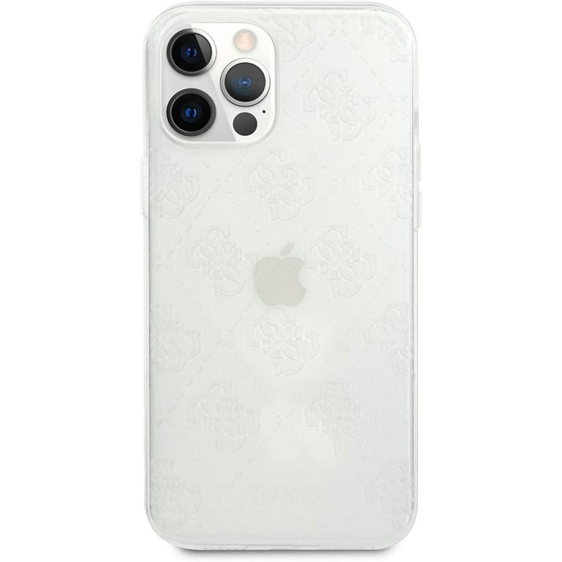 Guess GUHCP12M3D4GTR iPhone 12/12 Pro 6,1" transparent hardcase 4G 3D Pattern Collection