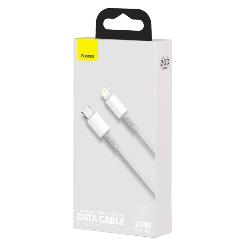 Baseus kabel USB Typ C - Lightning szybkie ładowanie Power Delivery 20 W 2 m biały (CATLGD-A02)