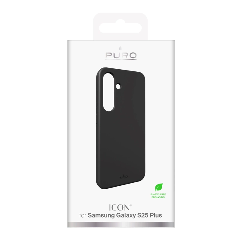 Puro Icon Silicone Case for Samsung Galaxy S25+ - Black