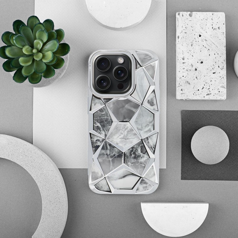 Futerał TWINKI do IPHONE 15 PRO MAX srebrny