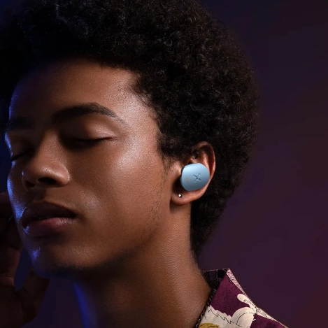 Słuchawki Choetech BH-T22 LightAura VocalSound bezprzewodowe TWS Bluetooth 5.3 - niebieskie