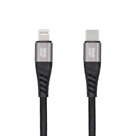 Kabel Blue Star z oplotem ze złączem USB C do Lightning 2,4A
