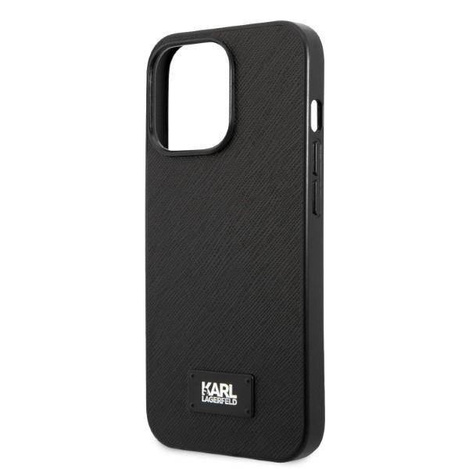 Original Case IPHONE 13 PRO MAX Karl Lagerfeld Hardcase Saffiano Plaque black