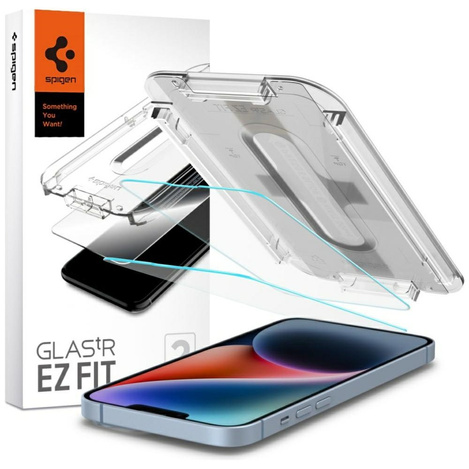 SZKŁO HARTOWANE SPIGEN GLAS.TR ”EZ FIT” 2-PACK IPHONE 13 / 13 PRO