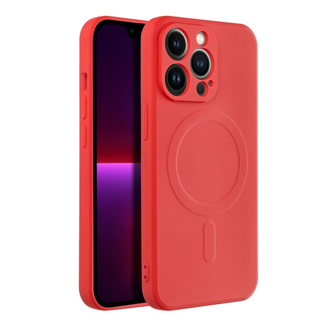 Futerał Silicone Mag Cover kompatybilny z MagSafe do IPHONE 13 PRO czerwony