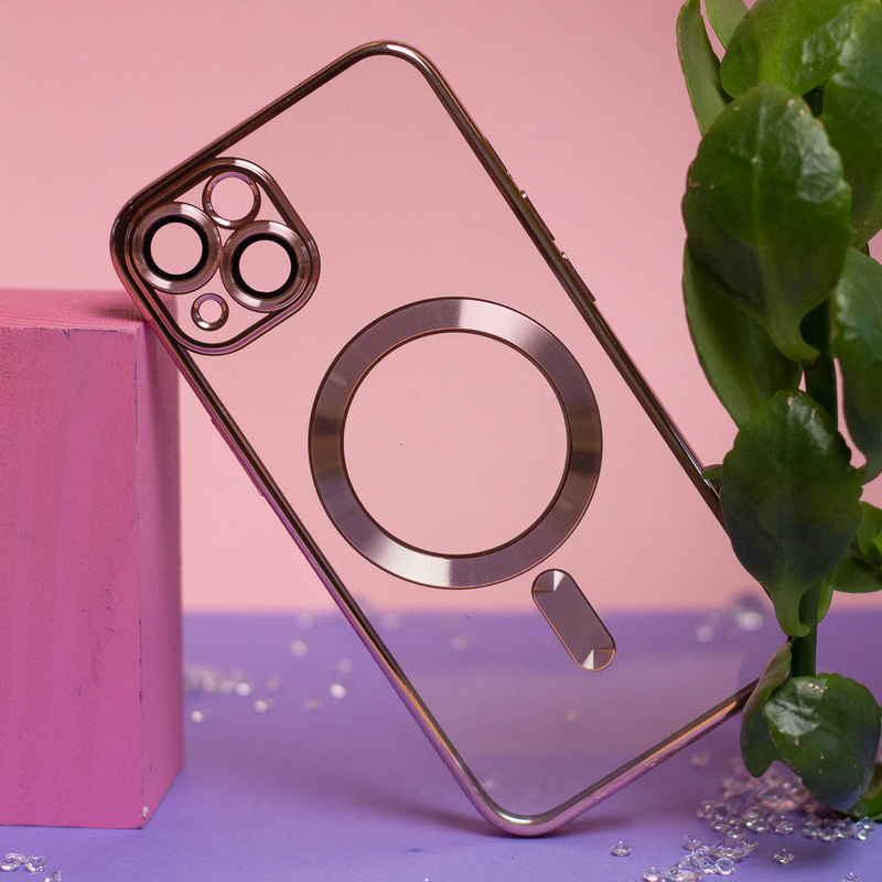 Nakładka Color Chrome Magsafe do iPhone 13 6,1" różowo-złota