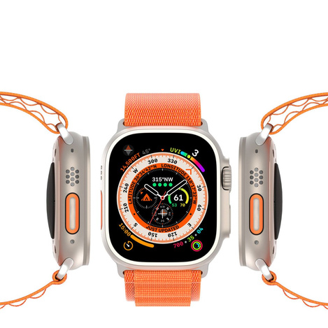 Sport-Schnallenarmband für Apple Watch 8/7/6/SE/5/4/3/2/1 (41, 40, 38 mm), Dux Ducis Armband GS-Version – Orange