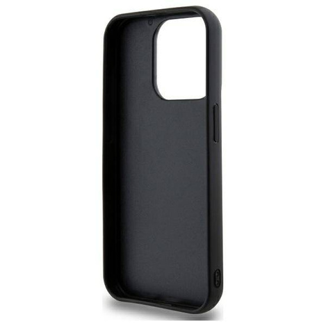 Original Handyhülle IPHONE 15 PRO DKNY Quilted Stack Logo (DKHCP15LPQDSLK) schwarz