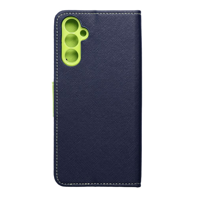 Kabura Fancy Book do SAMSUNG A14 4G / A14 5G granatowy / limonkowy