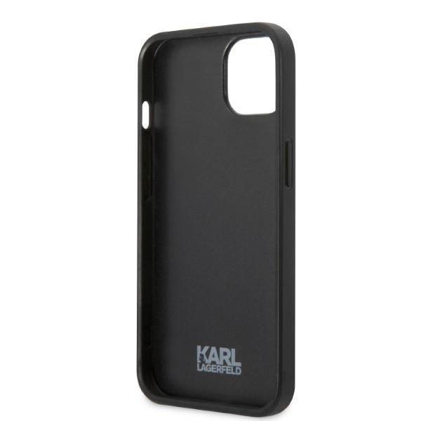 Original Case IPHONE 13 MINI Karl Lagerfeld Hardcase Monogram Ikonik Patch blue