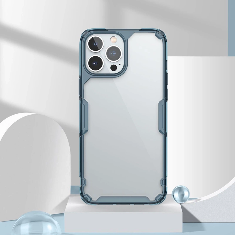 Nillkin Nature Pro case iPhone 14 Pro Max armored cover blue