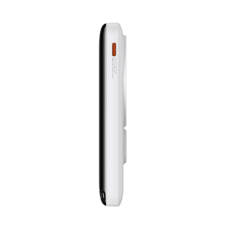 Baseus Magnetic Bracket Powerbank mit MagSafe Wireless Charging 10000mAh 20W Overseas Edition weiß (PPCX000202) + USB Type C Baseus Xiaobai Series 60W 0.5m