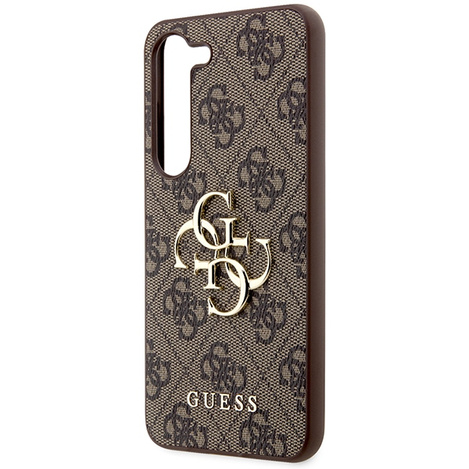 Oryginalne Etui GUESS Hardcase GUHCS24S4GMGBR do Samsung S24 (Leather 4G Metal Logo / brązowy)