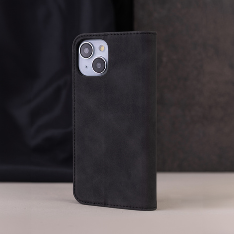 Etui Smart Suede do iPhone 16 Plus 6,7" czarne