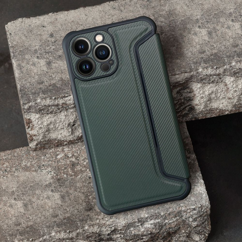 Kabura RAZOR Book do IPHONE 16 ciemnozielony