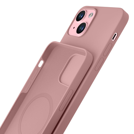 Apple iPhone 15 - 3mk Hardy Silicone MagCase Pink