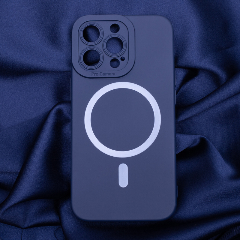 Nakładka Silicon Mag do iPhone 16 Pro Max 6,9&quot; ciemnoniebieska