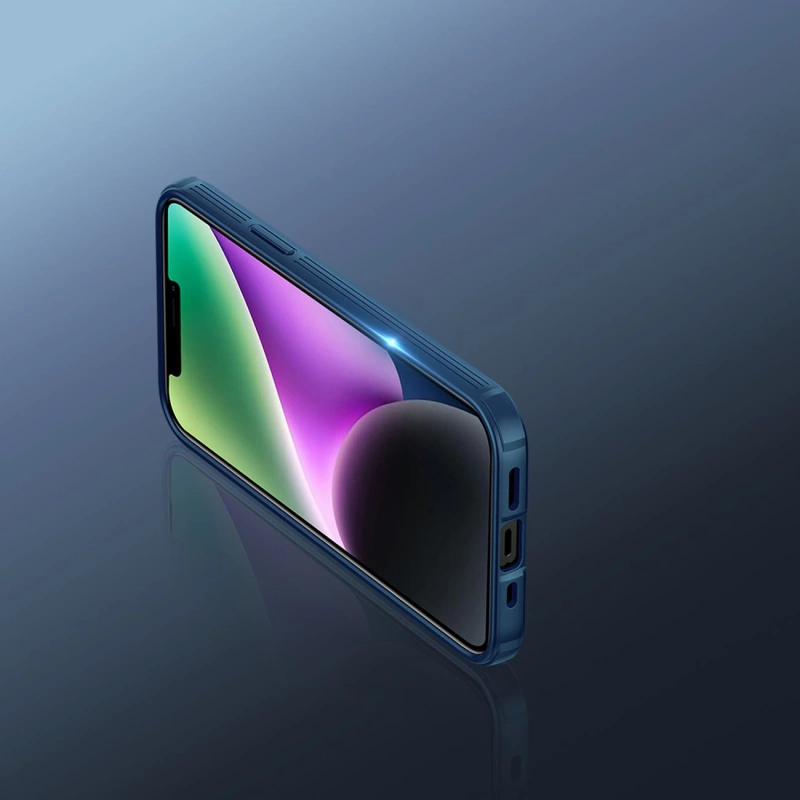 Nillkin CamShield Pro Magnetische Hülle iPhone 14 Plus Cover Kameraschutz Blau (mit MagSafe)