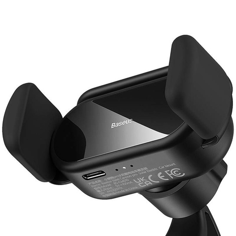UCHWYT SAM BASEUS STEEL CANNON PRO Z ŁAD SOLARNĄ ELEKTRYCZNY CZARNY/BLACK