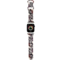 Hello Kitty Silicone Tags Graffiti-Armband für Apple Watch 38/40/41 mm – Beige
