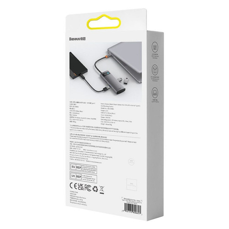 Baseus Metal Gleam Series 4 in 1 HUB Dockingstation USB Typ C – 4 x USB 3.2 Gen. 1 (WKWG070013)