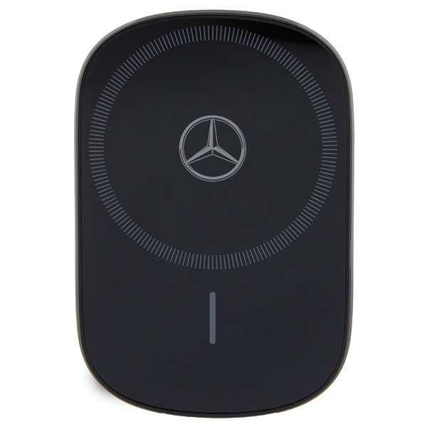 Uchwyt indukcyjny Mercedes Silver Stars MagSafe 15W do kratki wentylacyjnej lub na szybę - czarny