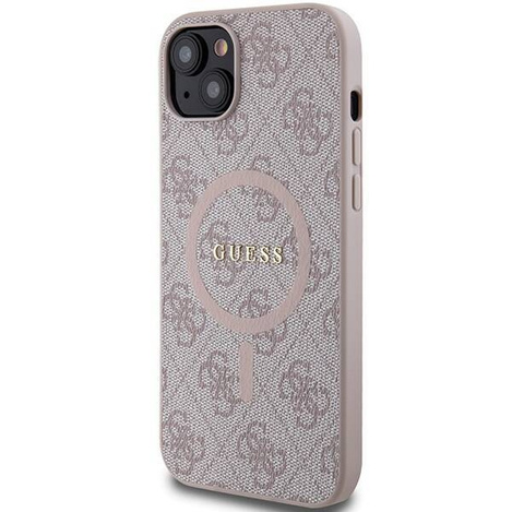 Oryginalne Etui GUESS Hardcase GUHMP14SG4GFRP do iPhone 14 (Kompatybilny z Magsafe / 4G Ring classic logo / różowy)