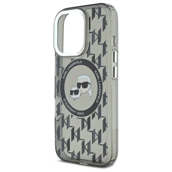 Karl Lagerfeld nakładka do iPhone 16 Pro 6,3&quot; KLHMP16LHMCKMHK czarna Hardcase IML Monogram Karl&Choupette Head MagSafe