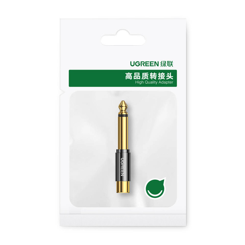 Ugreen adapter from 6.35 mm jack (male) to RCA (female) gold (AV169)