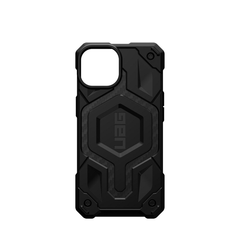 UAG Monarch - Schutzhülle für iPhone 14 Plus kompatibel mit MagSafe (Kohlefaser)