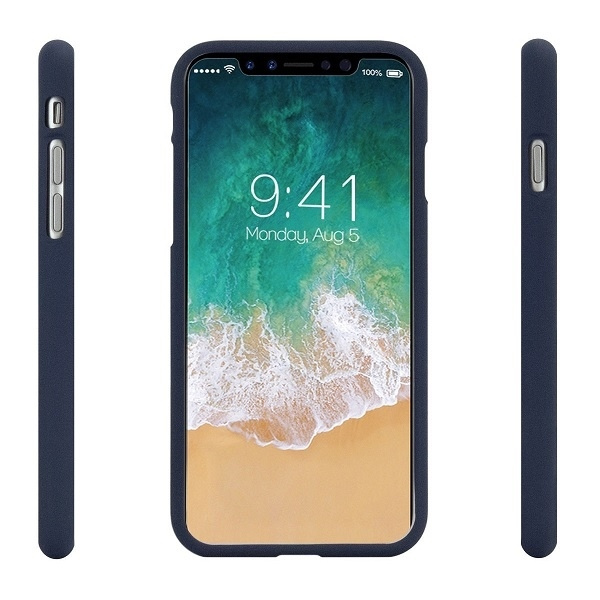 Etui IPHONE 14 Matowy Silikon Mercury Soft Jelly granatowe