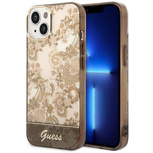 Guess Porcelain Collection - Etui iPhone 14 Plus (ochre)