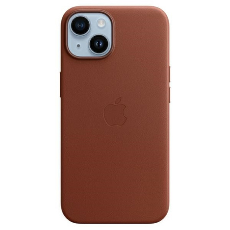 Apple Leather Case - Skórzane etui z MagSafe do iPhone 14 Plus (umbra)