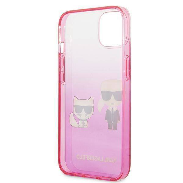 Karl Lagerfeld KLHCP13STGKCP iPhone 13 mini 5,4 &quot;hardcase pink / pink Gradient Ikonik Karl &amp; Choupette