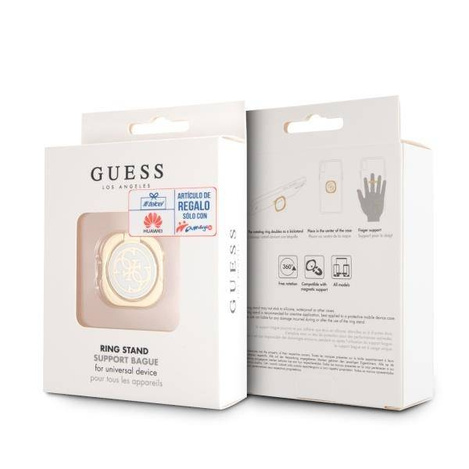 Etui Guess Ring stand GURSEQGWH złoto-biały /gold & white 4G