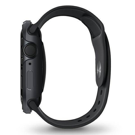 UNIQ etui Valencia Apple Watch Series 4/5/6/7/SE 45/44mm. grafitowy/graphite